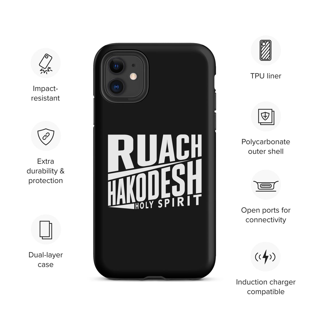 Christian Phone Case Ruach Hakodesh Holy Spirit Black for iPhone® iPhone® Phone Cases   