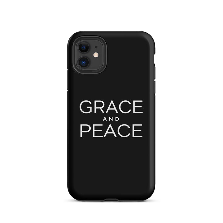 Christian Phone Case Grace and Peace Black for iPhone® iPhone® Phone Cases Matte iPhone 11 