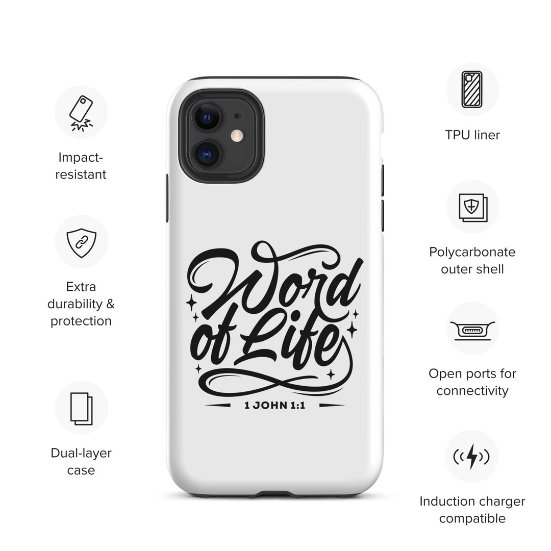 Christian Phone Case Word of Life White for iPhone® iPhone® Phone Cases   