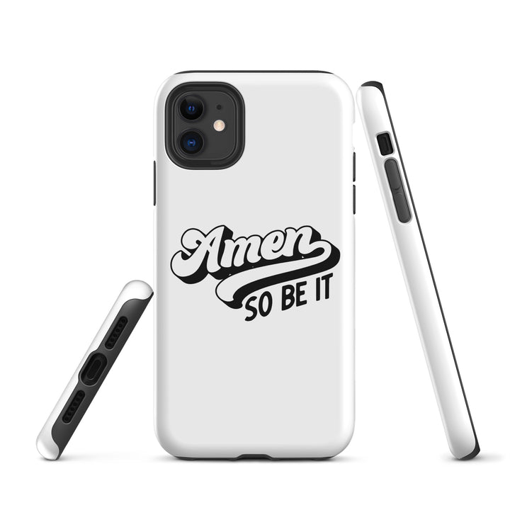 Christian Phone Case Amen So Be It White for iPhone® iPhone® Phone Cases   