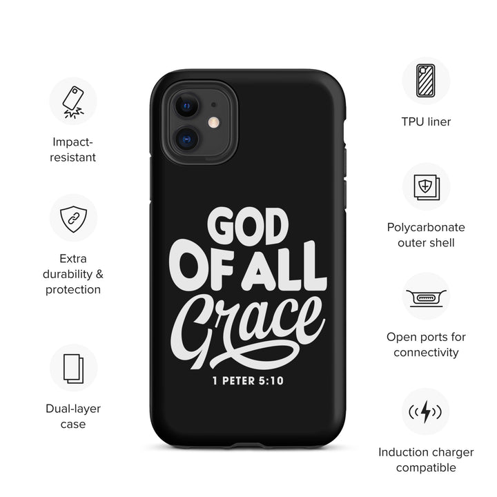 Christian Phone Case God of All Grace Black for iPhone® iPhone® Phone Cases   