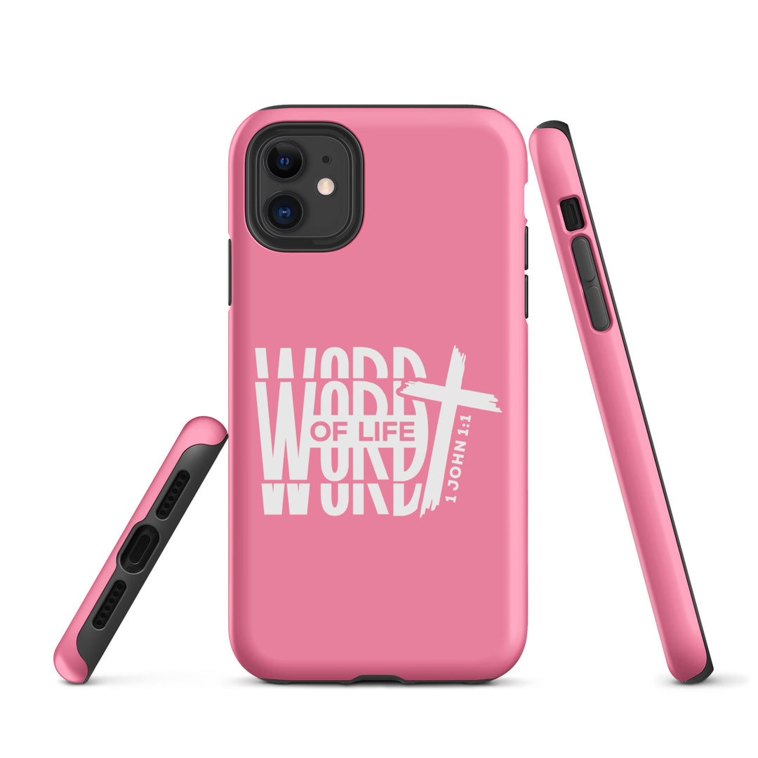 Christian Phone Case Word of Life Cross Pink for iPhone® iPhone® Phone Cases   