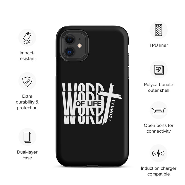 Christian Phone Case Word of Life Black for iPhone® iPhone® Phone Cases   