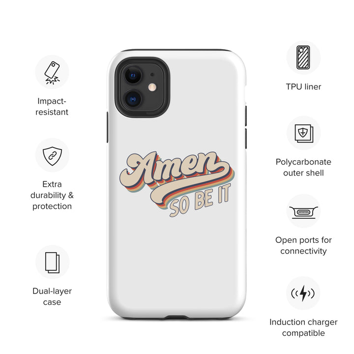 Christian Phone Case Amen So Be It White for iPhone® iPhone® Phone Cases   