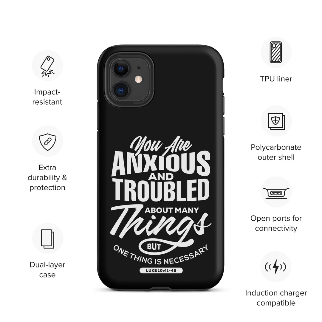 Christian Phone Case Anxious And Troubled Black for iPhone® iPhone® Phone Cases   