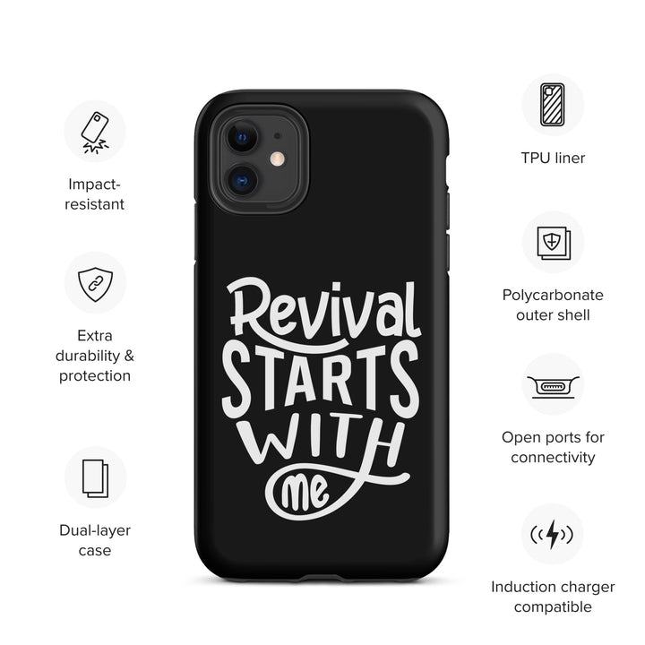 Christian Phone Case Revival Starts With Me Black for iPhone® iPhone® Phone Cases   