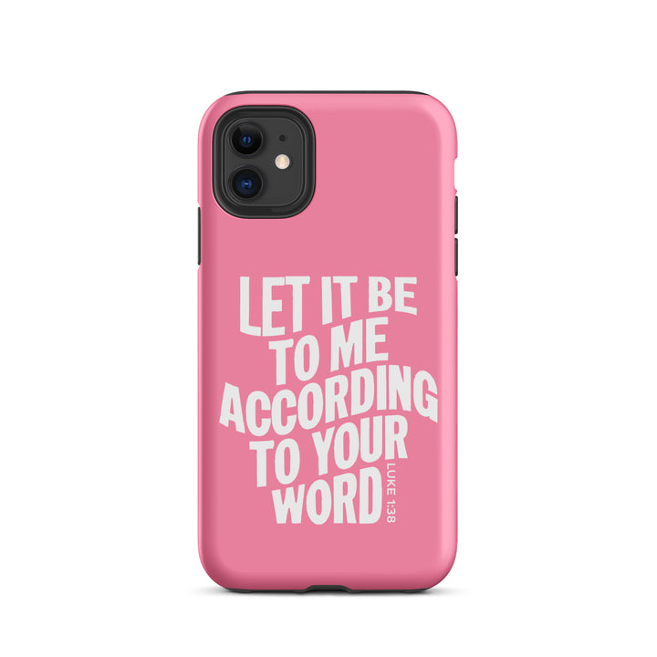 Christian Phone Case According To Your Word Pink  for iPhone® iPhone® Phone Cases Matte iPhone 11 