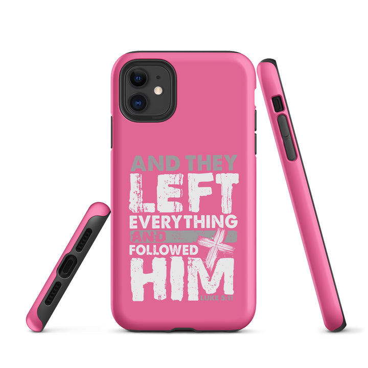 Christian Phone Case Left Everything Cross Pink for iPhone® iPhone® Phone Cases   