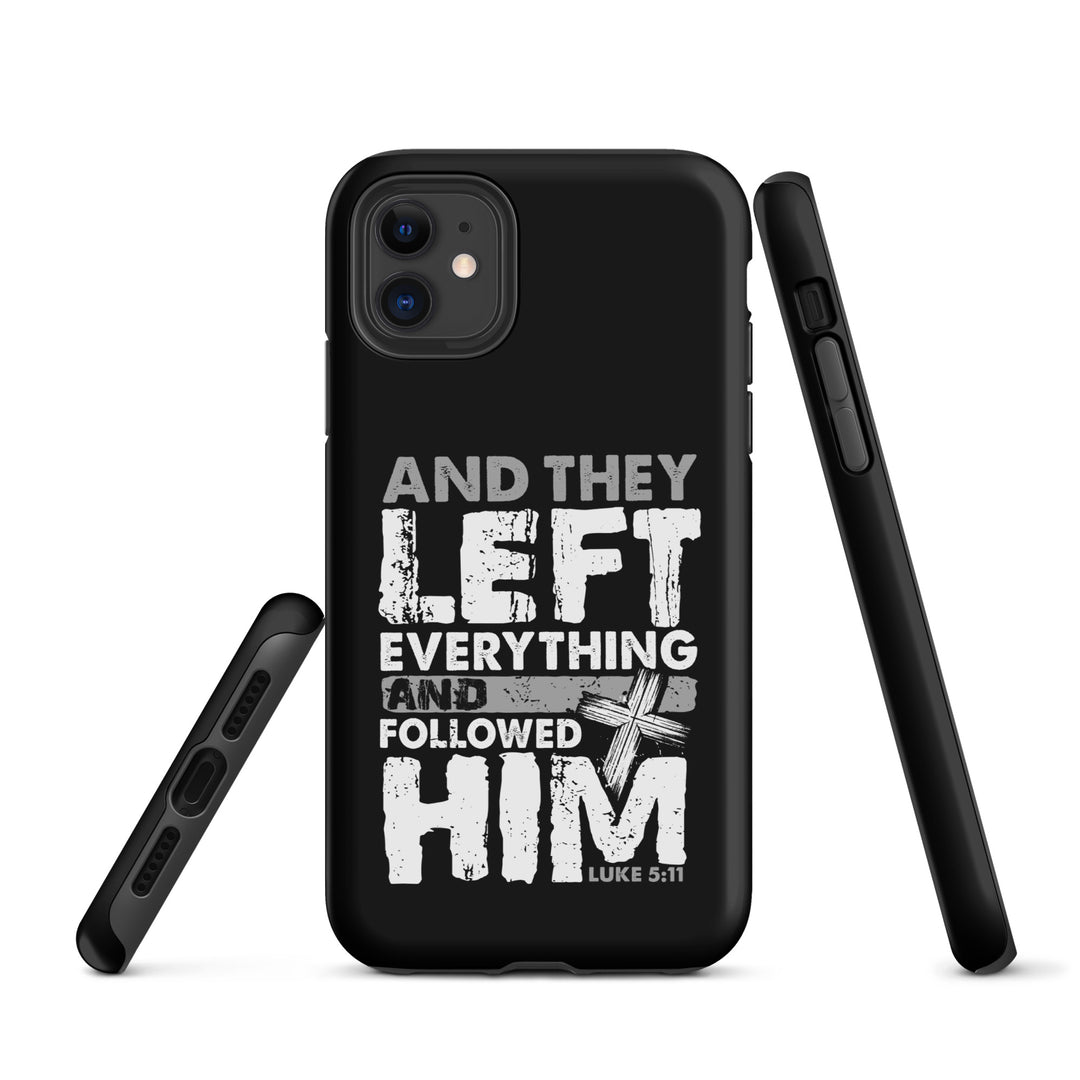 Christian Phone Case Left Everything Cross Black for iPhone® iPhone® Phone Cases   