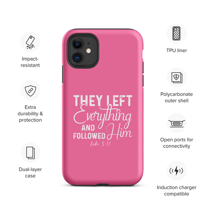 Christian Phone Case Left Everything Pink for iPhone® iPhone® Phone Cases   