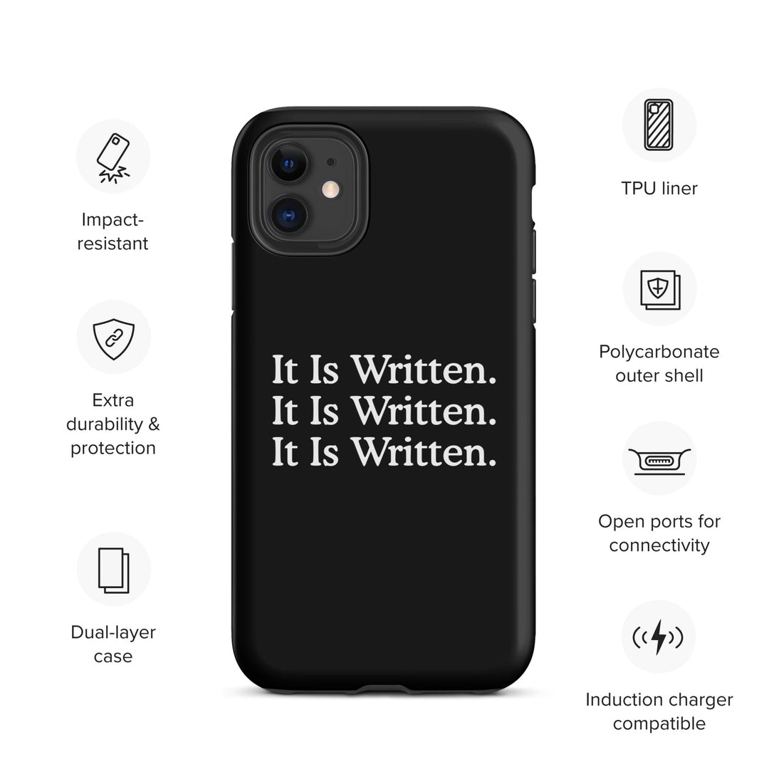 Christian Phone Case It Is Written Black for iPhone® iPhone® Phone Cases   