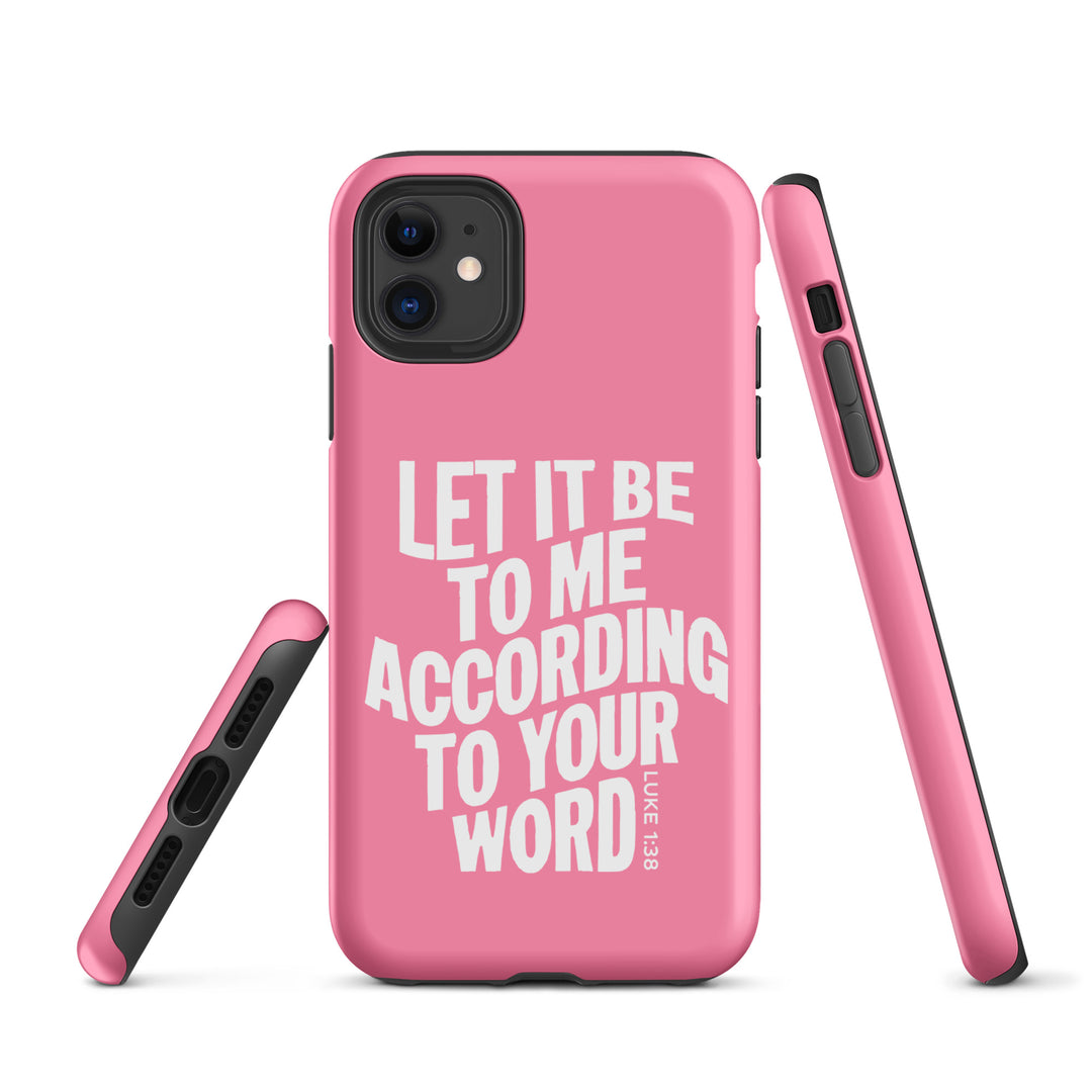 Christian Phone Case According To Your Word Pink  for iPhone® iPhone® Phone Cases   