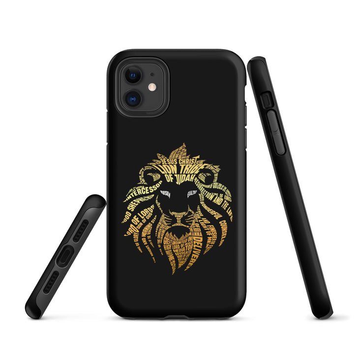 Christian Phone Case Lion Word Cloud Black for iPhone® iPhone® Phone Cases   