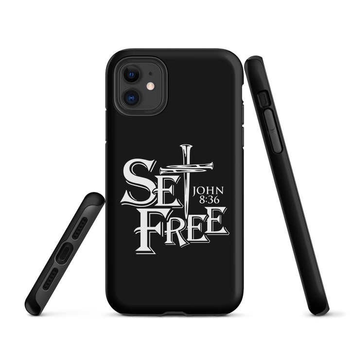 Christian Phone Case Set Free Black for iPhone® iPhone® Phone Cases   