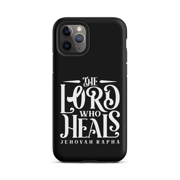 Christian Phone Case The Lord Who Heals Black for iPhone® iPhone® Phone Cases Matte iPhone 11 Pro 