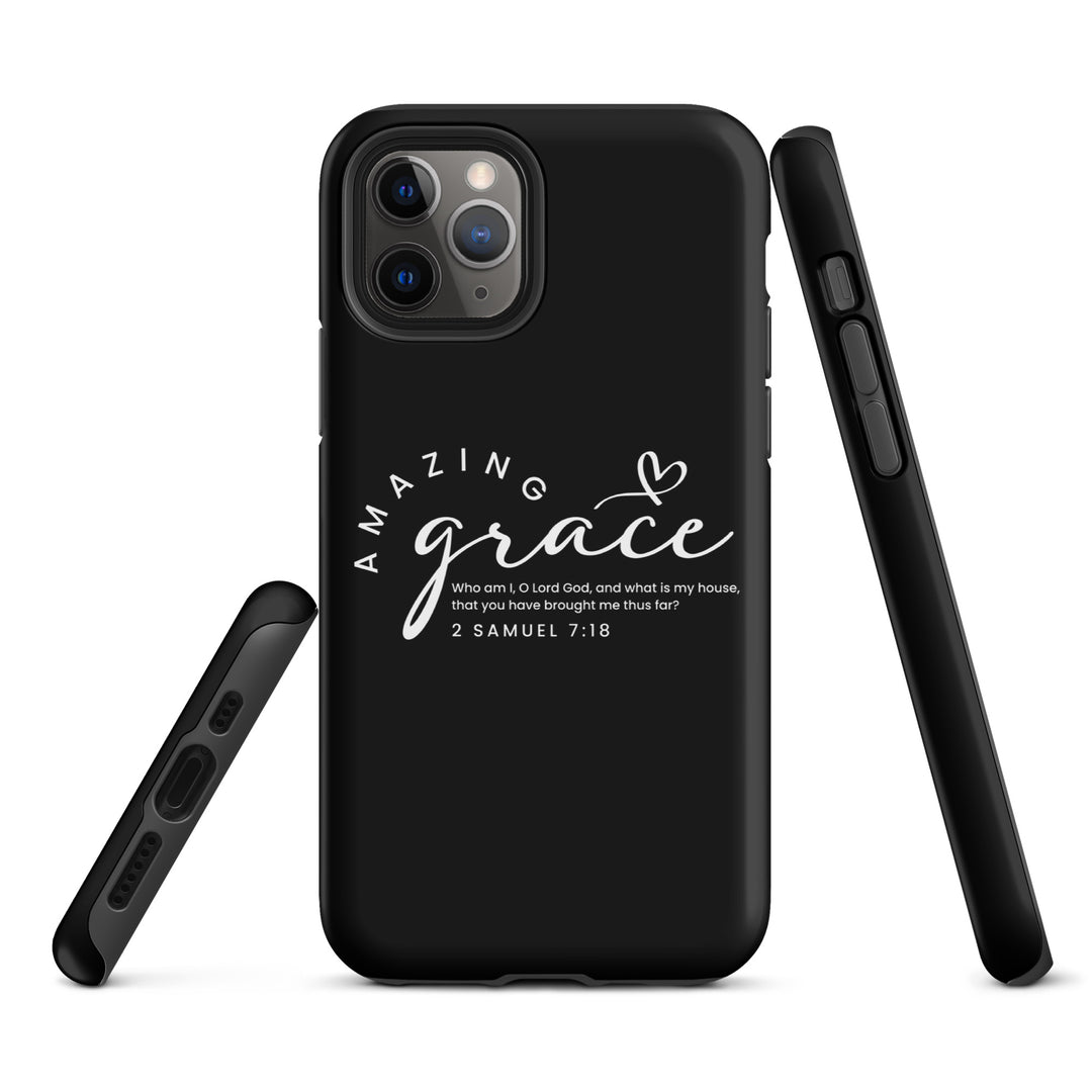 Christian Phone Case Amazing Grace Heart Black for iPhone® iPhone® Phone Cases   