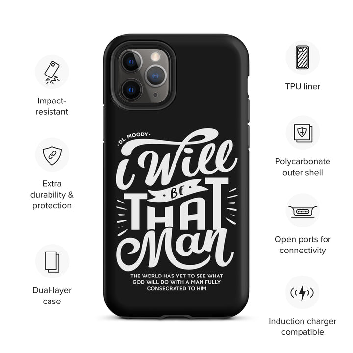 Christian Phone Case I Will Be That Man Black for iPhone® iPhone® Phone Cases   