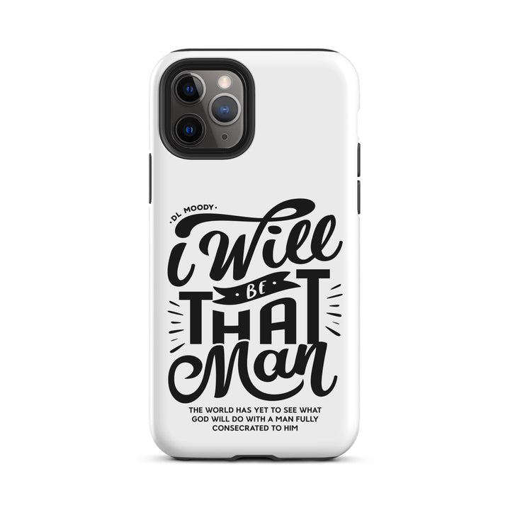 Christian Phone Case I Will Be That Man White for iPhone® iPhone® Phone Cases Matte iPhone 11 Pro 