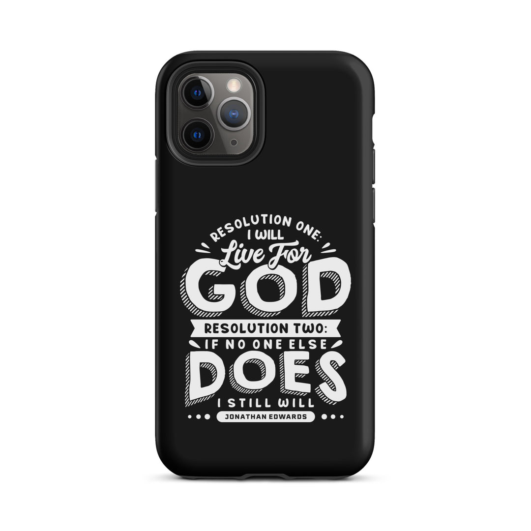 Christian Phone Case Live For God Black for iPhone® iPhone® Phone Cases Matte iPhone 11 Pro 