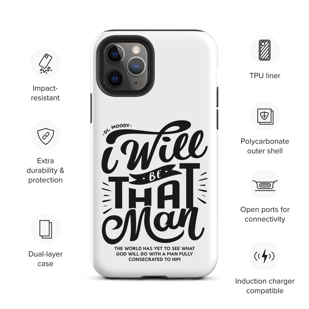 Christian Phone Case I Will Be That Man White for iPhone® iPhone® Phone Cases   