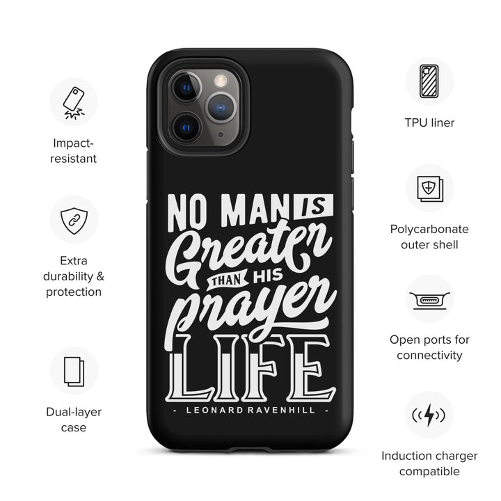 Christian Phone Case Prayer Life Black for iPhone® iPhone® Phone Cases   