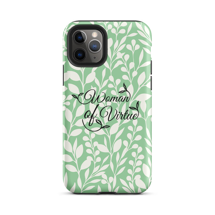 Christian Phone Case Woman of Virtue Green for iPhone® iPhone® Phone Cases Matte iPhone 11 Pro 