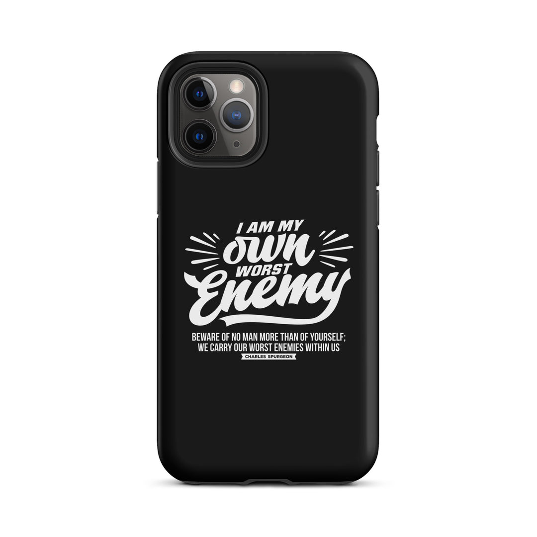 Christian Phone Case Worst Enemy Black for iPhone® iPhone® Phone Cases Matte iPhone 11 Pro 