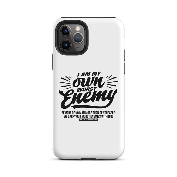 Christian Phone Case Worst Enemy White for iPhone® iPhone® Phone Cases Matte iPhone 11 Pro 