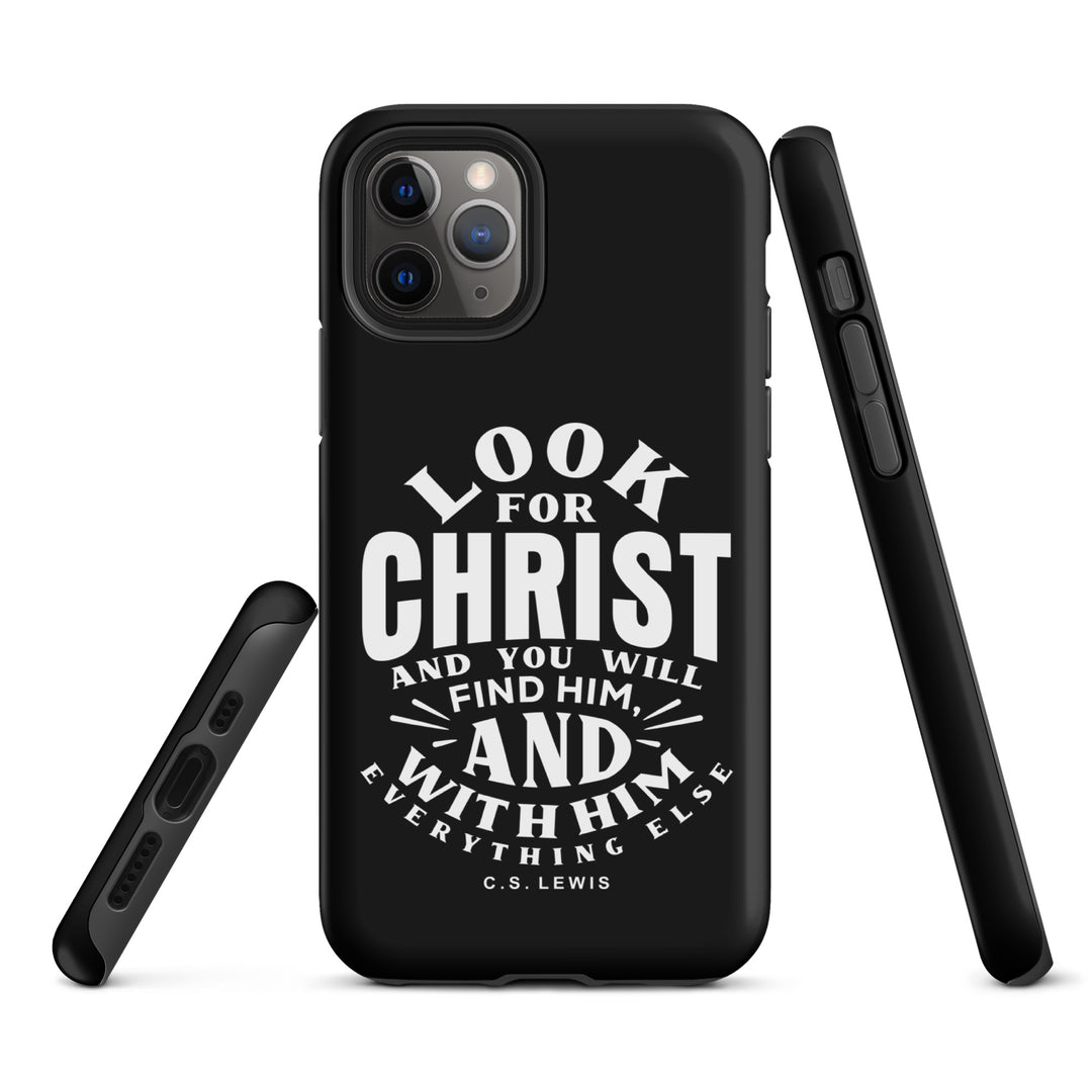 Christian Phone Case Look For Christ Black for iPhone® iPhone® Phone Cases   