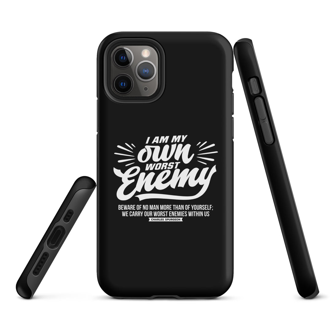 Christian Phone Case Worst Enemy Black for iPhone® iPhone® Phone Cases   