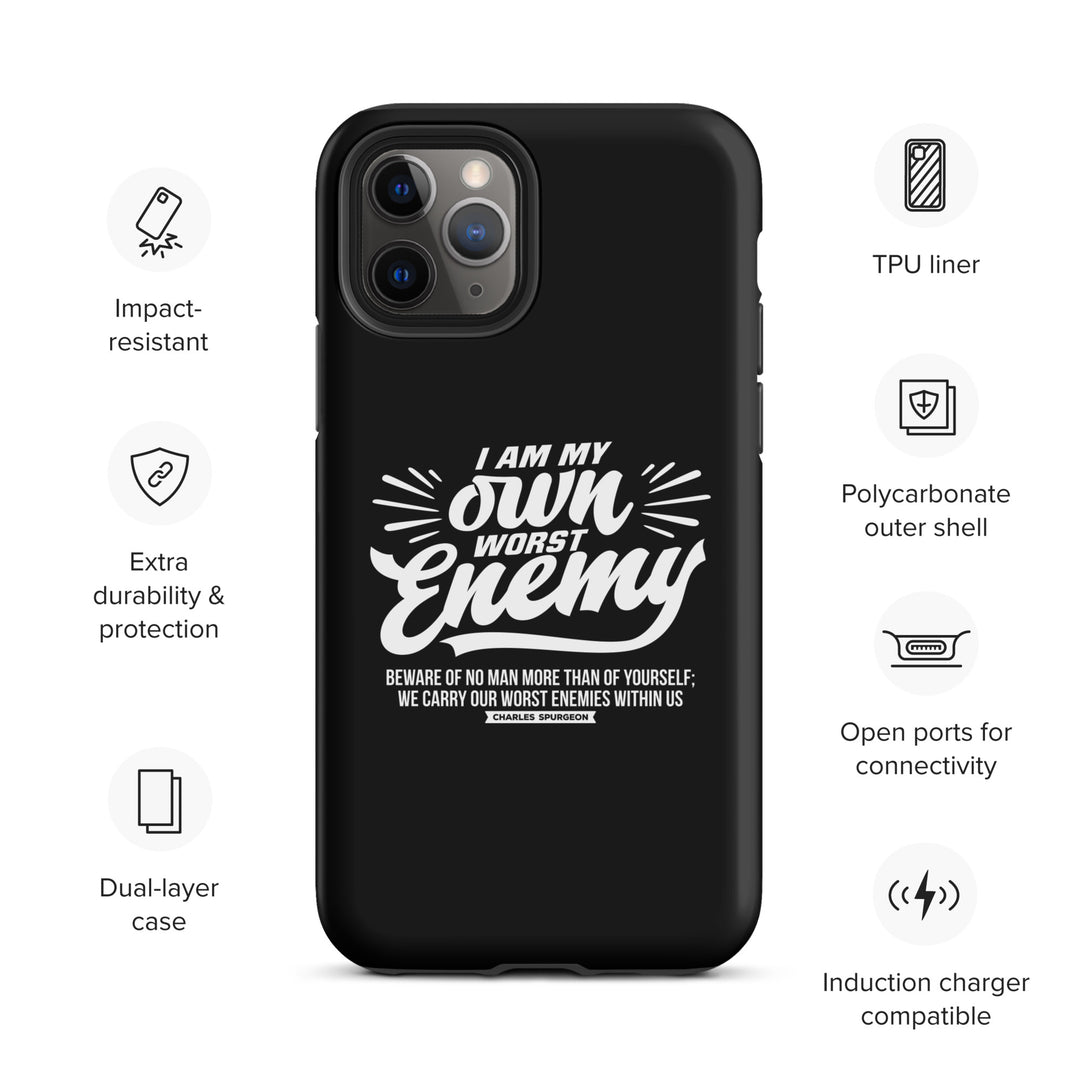 Christian Phone Case Worst Enemy Black for iPhone® iPhone® Phone Cases   