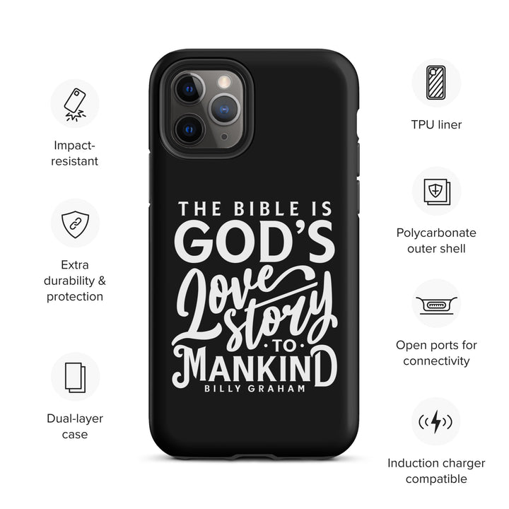 Christian Phone Case God's Love Story Black for iPhone® iPhone® Phone Cases   