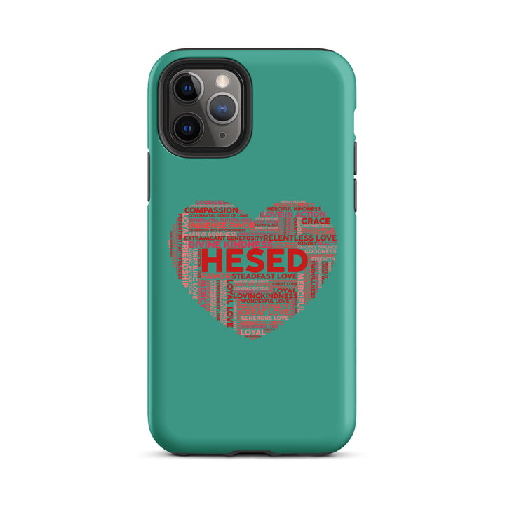 Christian Phone Case Hesed Heart Teal for iPhone® iPhone® Phone Cases Matte iPhone 11 Pro 