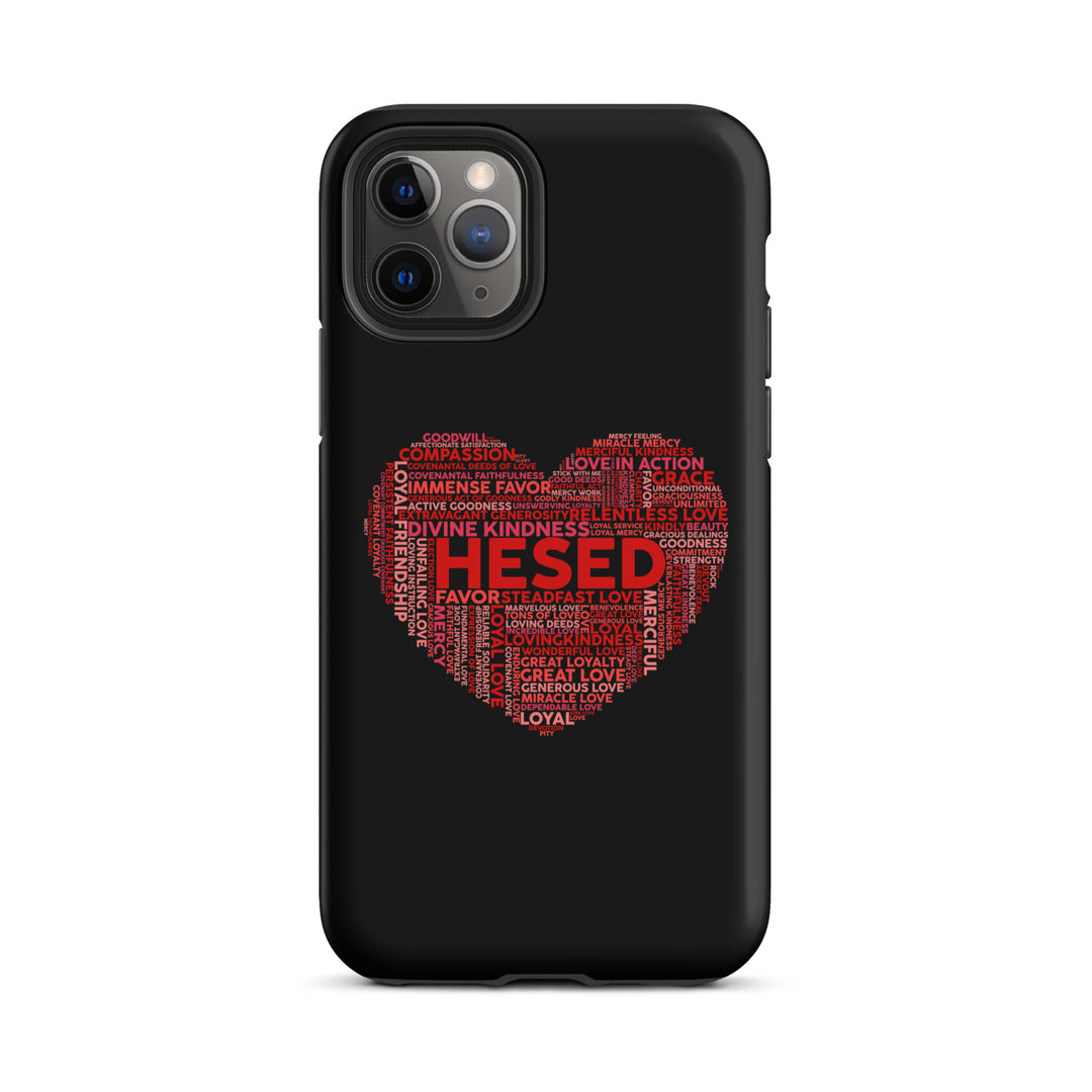 Christian Phone Case Hesed Heart Black for iPhone® iPhone® Phone Cases Matte iPhone 11 Pro 