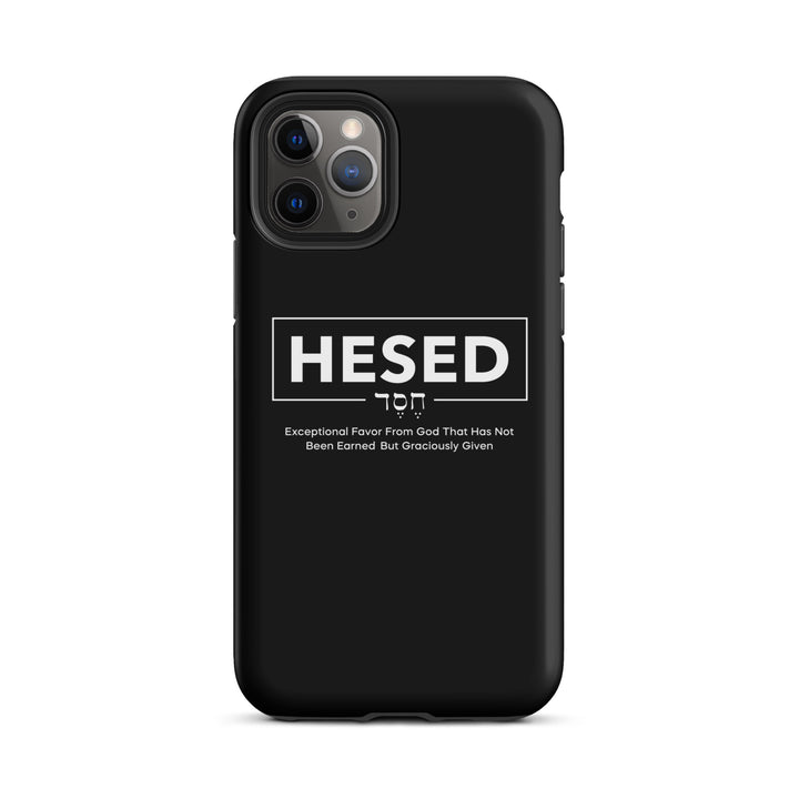 Christian Phone Case Hesed Hebrew Exceptional Favor Black for iPhone® iPhone® Phone Cases   