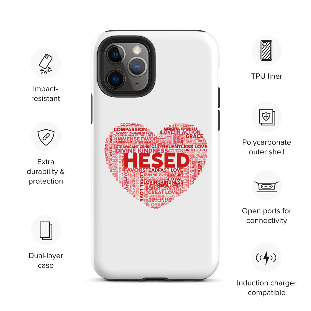 Christian Phone Case Hesed Heart White for iPhone® iPhone® Phone Cases   