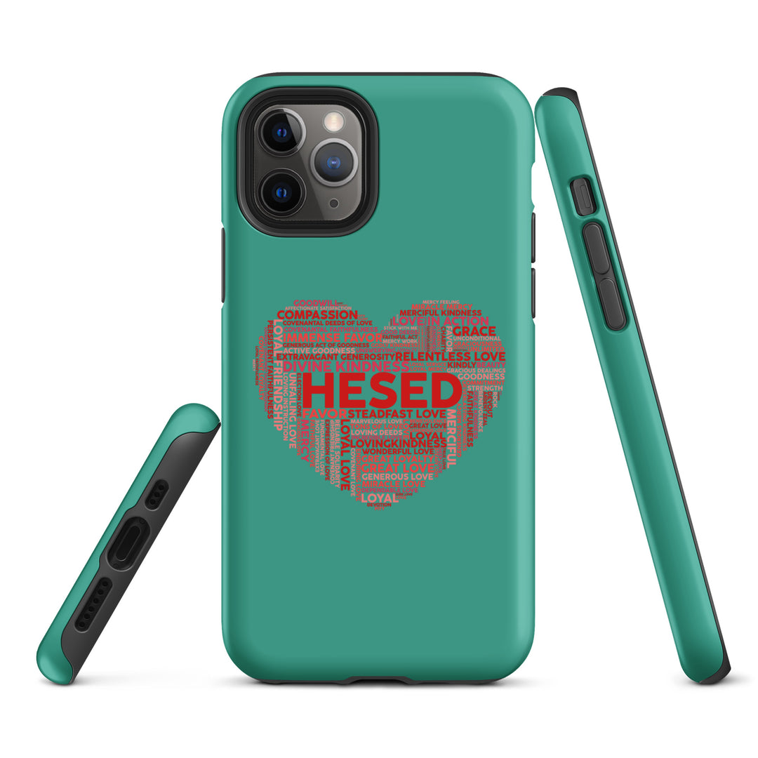 Christian Phone Case Hesed Heart Teal for iPhone® iPhone® Phone Cases   