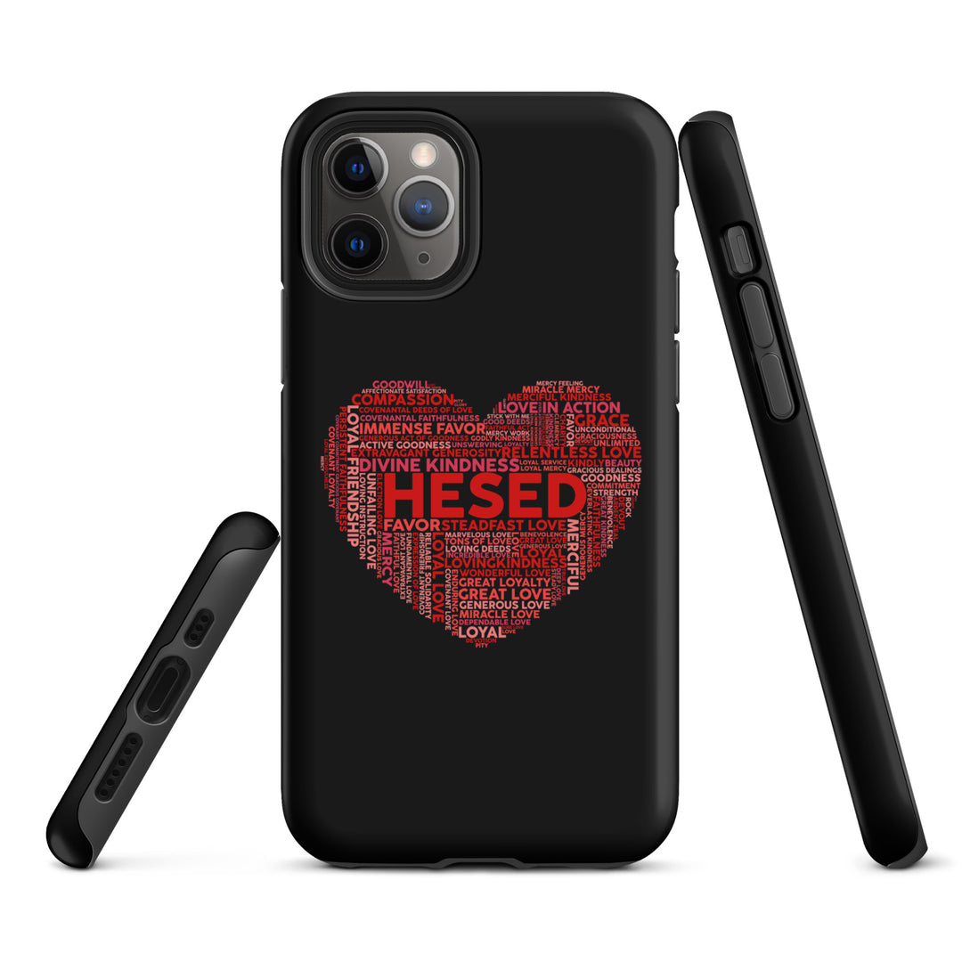 Christian Phone Case Hesed Heart Black for iPhone® iPhone® Phone Cases   