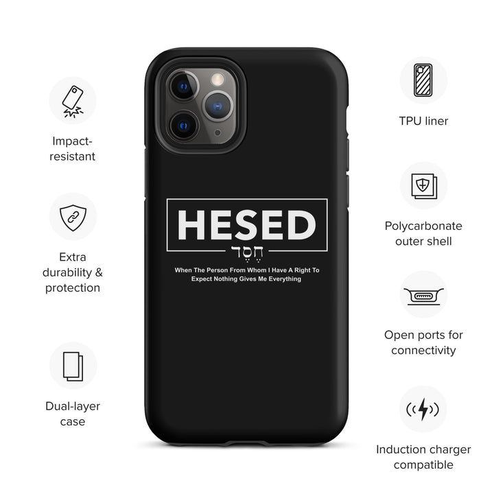 Christian Phone Case Hesed Everything Black for iPhone® iPhone® Phone Cases   