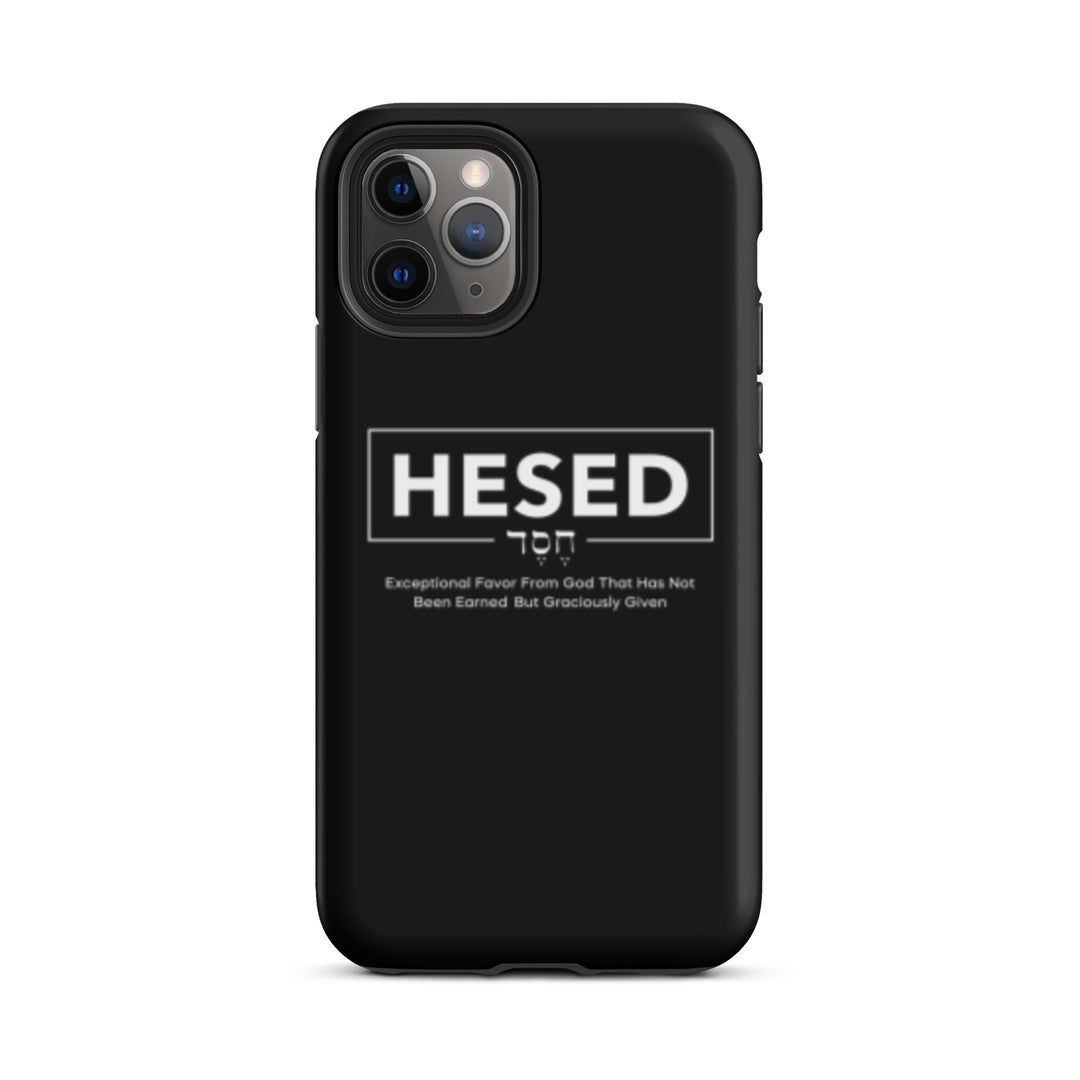 Christian Phone Case Hesed Hebrew Exceptional Favor Black for iPhone® iPhone® Phone Cases Matte iPhone 11 Pro 