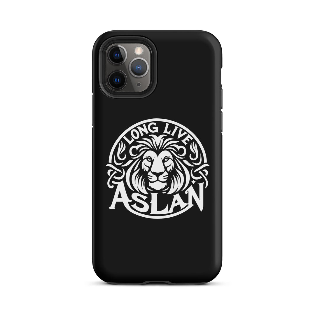 Christian Phone Case Long Live Aslan Black for iPhone® iPhone® Phone Cases Matte iPhone 11 Pro 