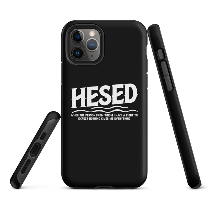 Christian Phone Case Hesed Everything Black for iPhone® iPhone® Phone Cases   