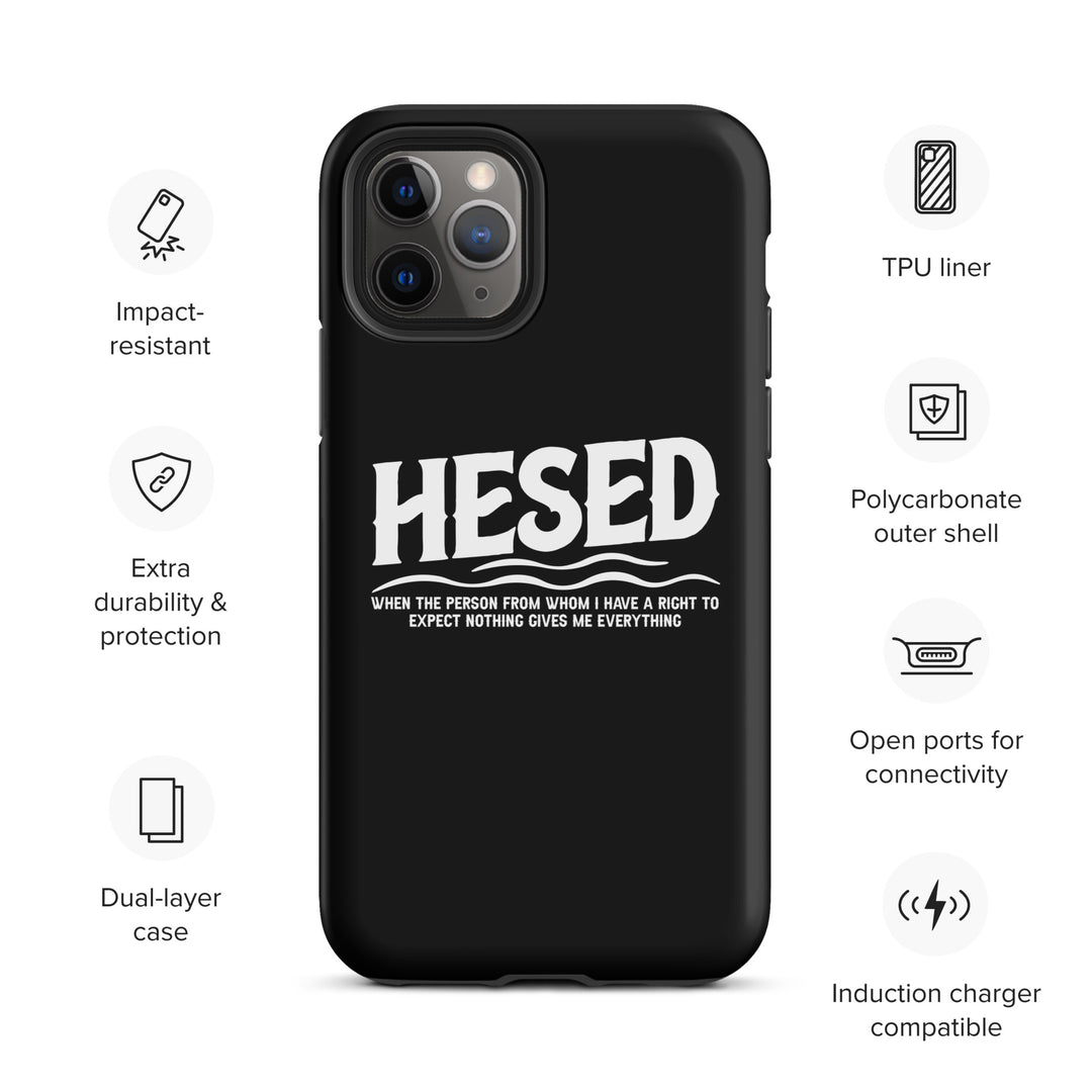 Christian Phone Case Hesed Everything Black for iPhone® iPhone® Phone Cases   