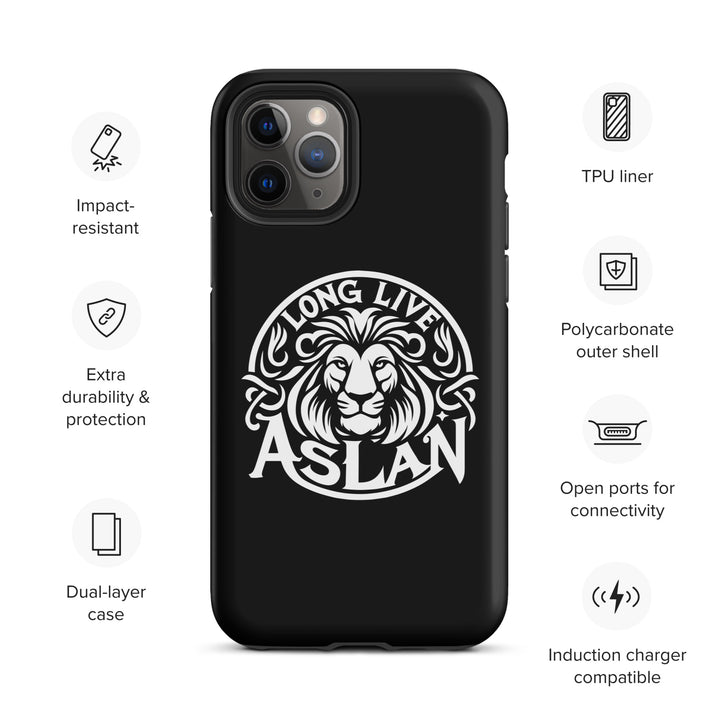 Christian Phone Case Long Live Aslan Black for iPhone® iPhone® Phone Cases   