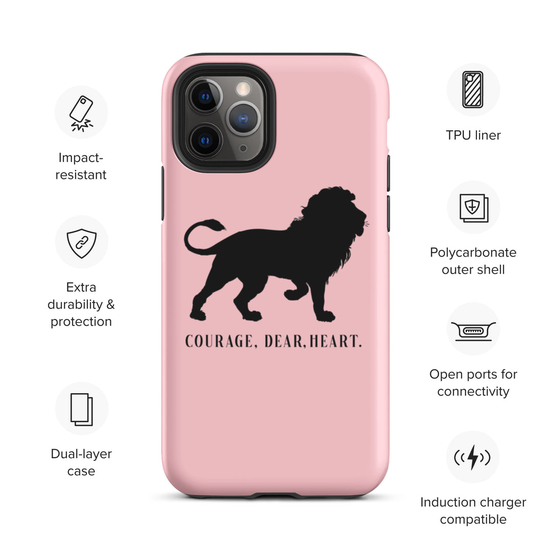 Christian Phone Case Courage Dear Heart Pink for iPhone® iPhone® Phone Cases   