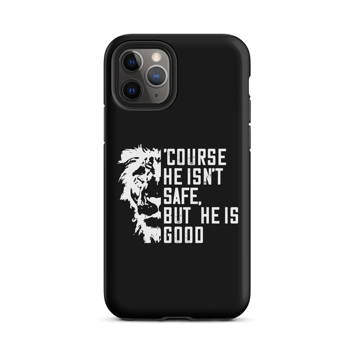 Christian Phone Case for iPhone® 'Course He Isn't Safe Black iPhone® Phone Cases Matte iPhone 11 Pro 