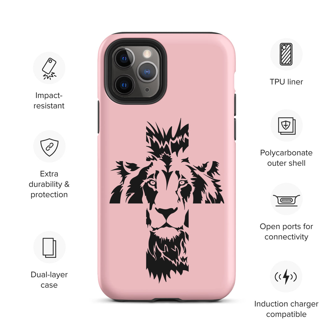 Christian Phone Case Aslan Cross Pink for iPhone® iPhone® Phone Cases   