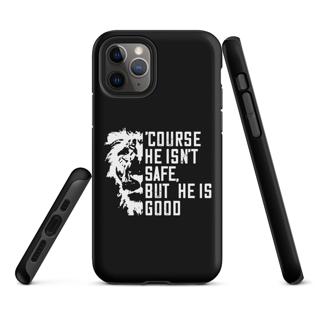 Christian Phone Case for iPhone® 'Course He Isn't Safe Black iPhone® Phone Cases   