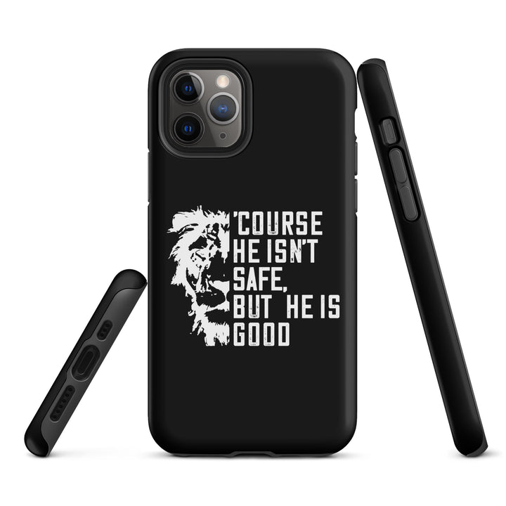 Christian Phone Case for iPhone® 'Course He Isn't Safe Black iPhone® Phone Cases   