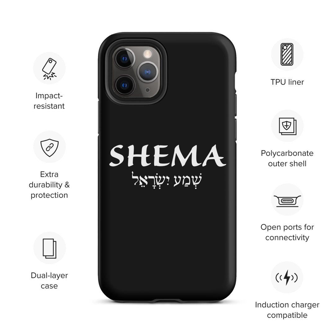 Christian Phone Case Shema Hebrew Black for iPhone® iPhone® Phone Cases   